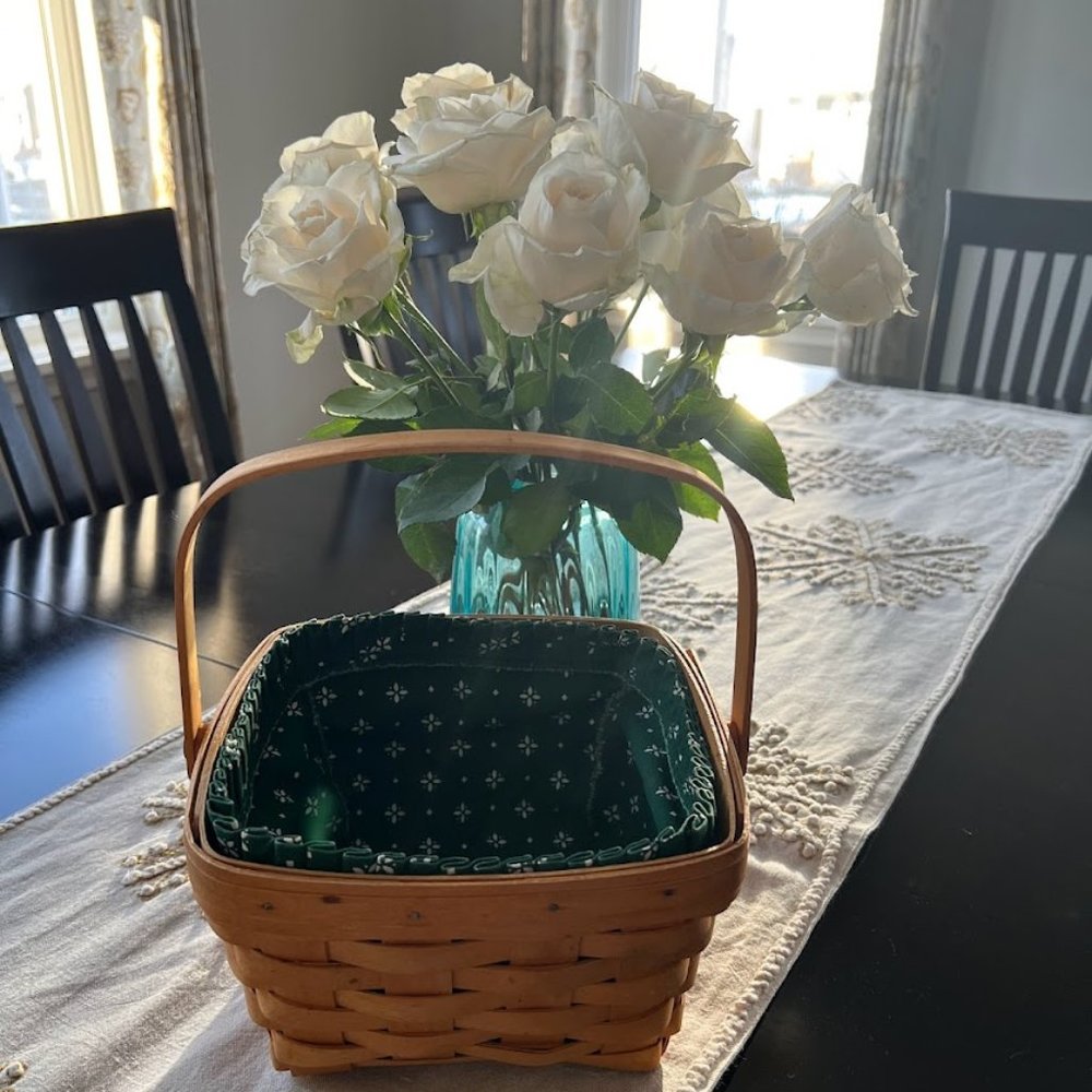 Y2K Vintage Longaberger Basket with Cloth Liner